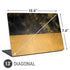 Black and Gold Split Marble Universal Laptop 13in (10.6 x 7.6in) Skin